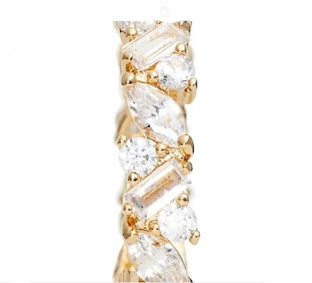 Brazil Fancy Cut Kubik Zirconia Eternity Ring Set Hadiah yang sempurna untuk setiap kesempatan