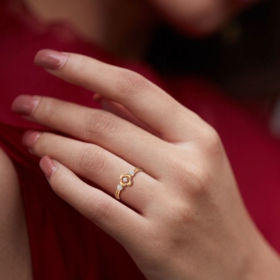 Cincin untuk Unisex 925 Sterling Perak Triad Clover Cincin di Brazil Ring Band Perhiasan
