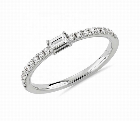 Perhiasan Mewah 925 Perhiasan Perak Sterling Cincin dengan Batu Hijau atau Putih dan 18K Plating Emas