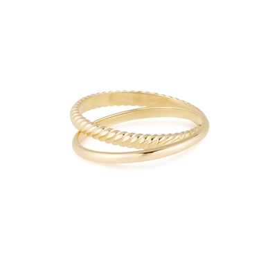 18K Gold Plated Handmade Set Flat Band 925 Sterling Perak Cincin untuk Wanita