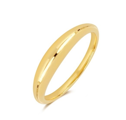 18K plat emas datar Boho 925 Sterling Perak menumpuk cincin wanita