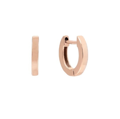 Minimalis Trendy Huggies 925 Sterling Perak Unisex Earrings dengan 18K Gold Plating