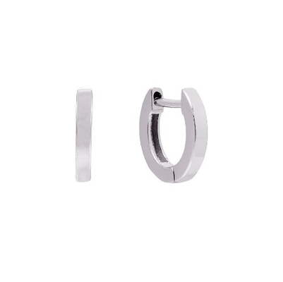 Minimalis Trendy Huggies 925 Sterling Perak Unisex Earrings dengan 18K Gold Plating