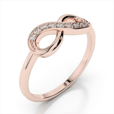 Perhiasan tangan Infinity 925 Perak Sterling Wanita Cincin