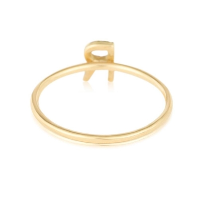Perhiasan Perak Pribadi 18K Plating Emas Tumpuk Awal CZ Rings Tipis untuk Wanita