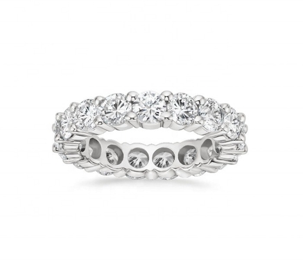 925 Perak Sterling Eternity Bands Ring Rhodium Plated Handmade Rings Perhiasan Teknik