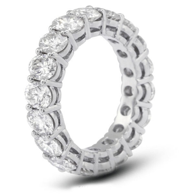925 Sterling Silver 4mm CZ Eternity Band Ring ECO-Friendly Ya Plating Rose Gold