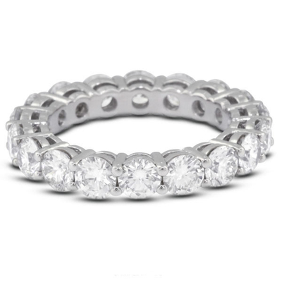 925 Sterling Silver 4mm CZ Eternity Band Ring ECO-Friendly Ya Plating Rose Gold
