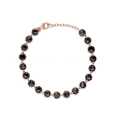 Thorn CZ Persegi Tenis Berlian Persegi Batu Permata Hitam Dilapisi Rhodium
