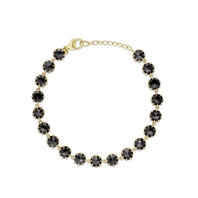 Thorn CZ Persegi Tenis Berlian Persegi Batu Permata Hitam Dilapisi Rhodium