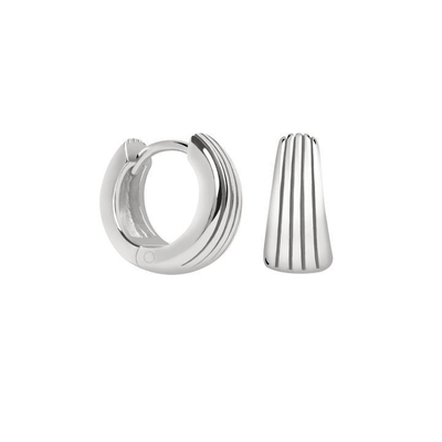 ECO 925 Sterling Silver Huggie Earrings Putih Emas Lapisan Untuk Ulang Tahun