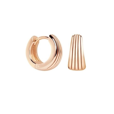 ECO 925 Sterling Silver Huggie Earrings Putih Emas Lapisan Untuk Ulang Tahun