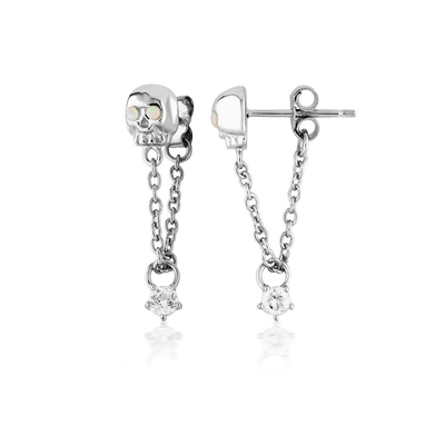 18K Gold Plated Opal Batu buatan tangan Tanggul Rantai Drop Earring Wanita