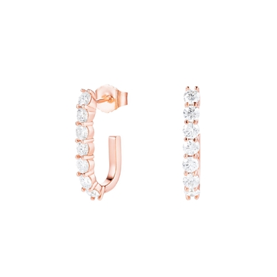 Trendy 925 Sterling Perak 14k Emas Trendy Bend Stud Earrings Untuk Wanita Gadis Perhiasan