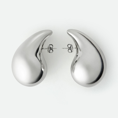 Ringan 18K Plated Emas Besar Drop Earrings Wanita Perhiasan di 925 Sterling Perak