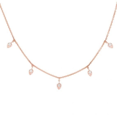 18K Gold Plated Chain 925 Sterling Silver Fine Necklace Untuk Wanita Desain Princess Cut