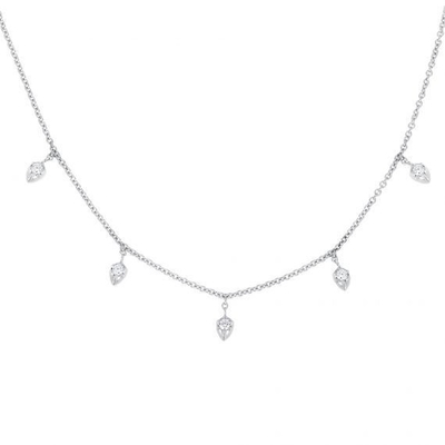 18K Gold Plated Chain 925 Sterling Silver Fine Necklace Untuk Wanita Desain Princess Cut