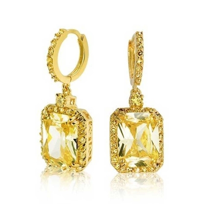 925 Perak Murni Jenis Bahan Penjualan Teratas Anting Pengantin Menjuntai Berlapis Emas Putih