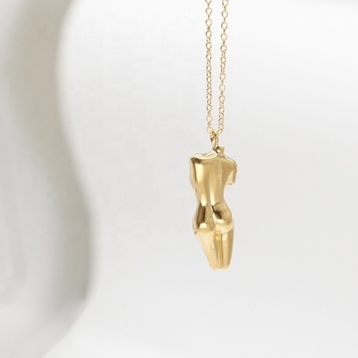 925 Sterling Silver Venus Wanita Body Pendant Kalung Disesuaikan Untuk Pakaian Anda