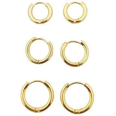 Simply Rose Gold 8mm Hinged Huggie Hoop kecil Earrings stainless steel untuk kelulusan