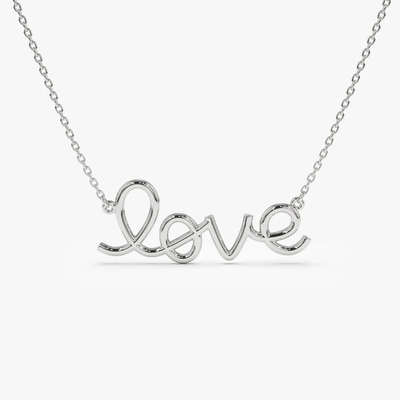 Solid 925 Sterling Silver 14K Gold Plated Love Pendant Kalung untuk Wanita Hadiah Valentine