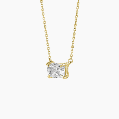 Oval Cut 5A Putih Kubik Zirconia Berkilau Batu Permata Pendant Kalung untuk Wanita Perhiasan Klasik