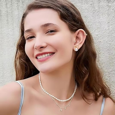 Kelinci Paskah Mutiara Earrings halus Zircon Studs Kelinci wortel Cute Perhiasan Hadiah