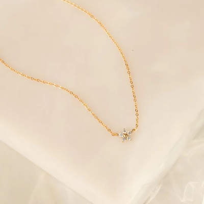 Kalung Bunga Perak Sterling 925 Mewah Trendi Berlapis Rhodium Untuk Pertunangan Pernikahan Pesta Hadiah Sempurna Untuk Pacar