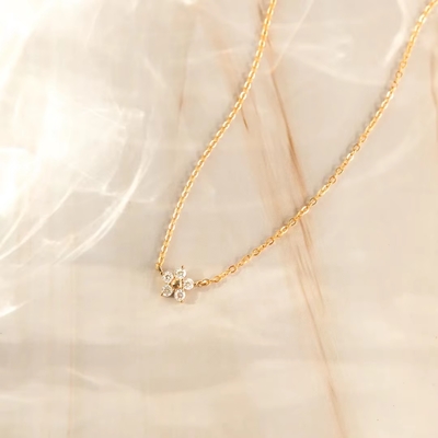 Kalung Bunga Perak Sterling 925 Mewah Trendi Berlapis Rhodium Untuk Pertunangan Pernikahan Pesta Hadiah Sempurna Untuk Pacar