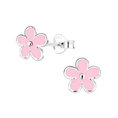 925 Sterling Silver Hipoallergenic Kids Stud Earrings 18K Gold Plated