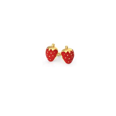 925 Sterling Silver Strawberry Stud Earrings untuk Anak-anak 92,5% kemurnian