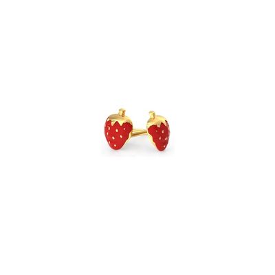925 Sterling Silver Strawberry Stud Earrings untuk Anak-anak 92,5% kemurnian