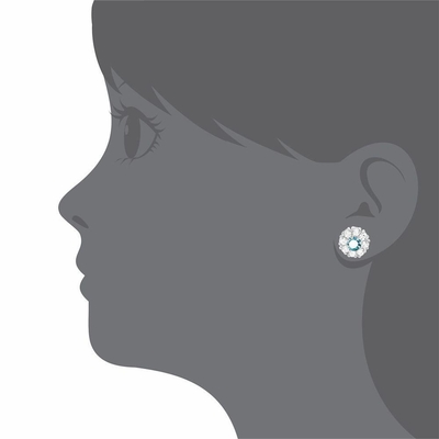 Anting-anting Stud Bunga Perak 925 dengan CZ untuk Anak-anak 30PRS MOQ