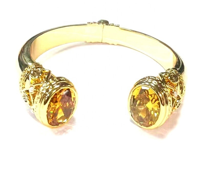 CZ Batu Gelang 18K Emas Tenis Gelang Kubic Zirconia ECO Tembaga Dan Kuningan Bangle