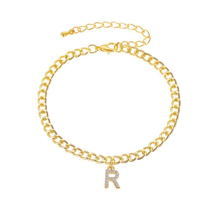 Pakaian 18K Plated Fashion Brass Cuban Link Chain Tennis Bracelet untuk Wanita