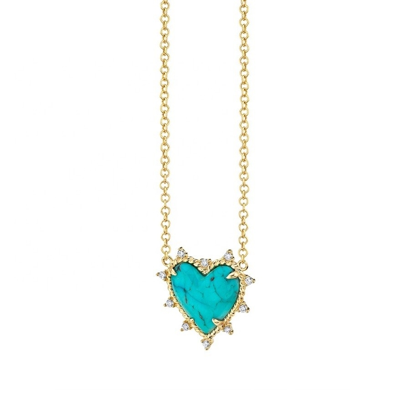 925 Sterling Silver Chain Perhiasan Berlian Dan Biru Hati Twist Kalung Tidak Ada Perhiasan