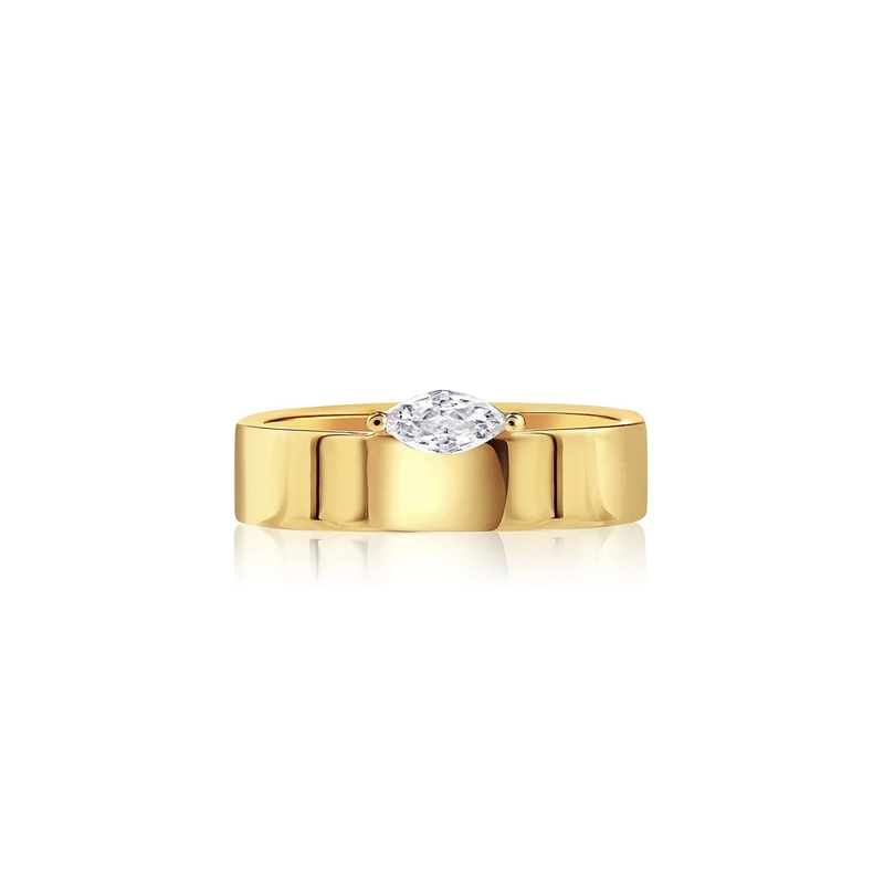 925 Sterling Silver Marquise Cut Diamond Putih CZ Perhiasan
