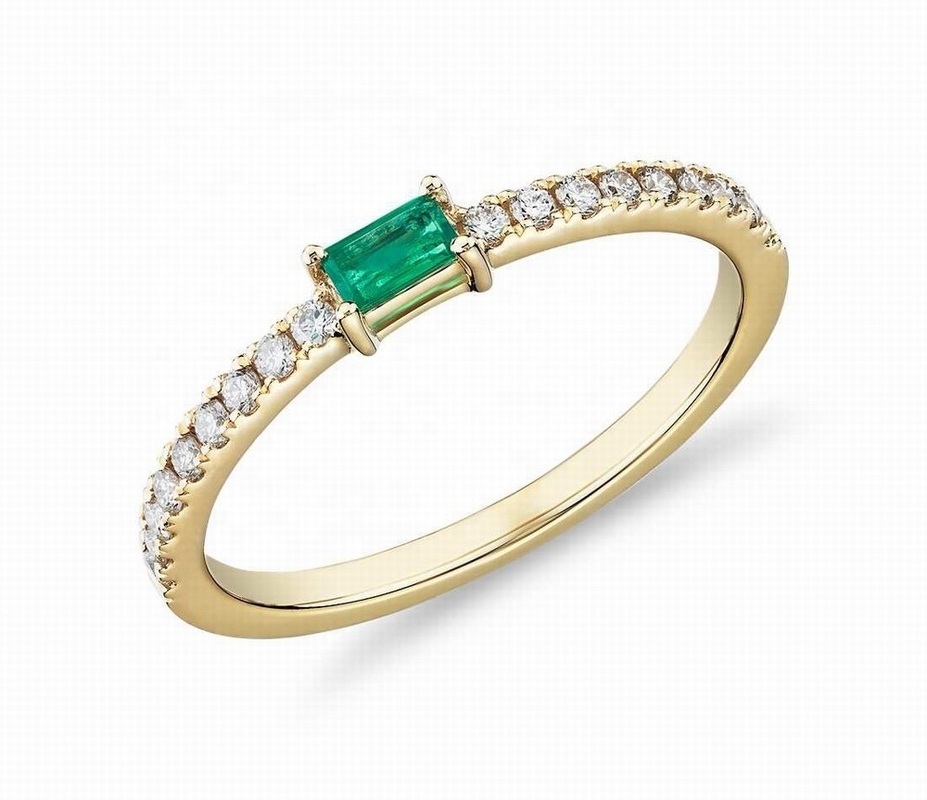 Perhiasan Mewah 925 Perhiasan Perak Sterling Cincin dengan Batu Hijau atau Putih dan 18K Plating Emas