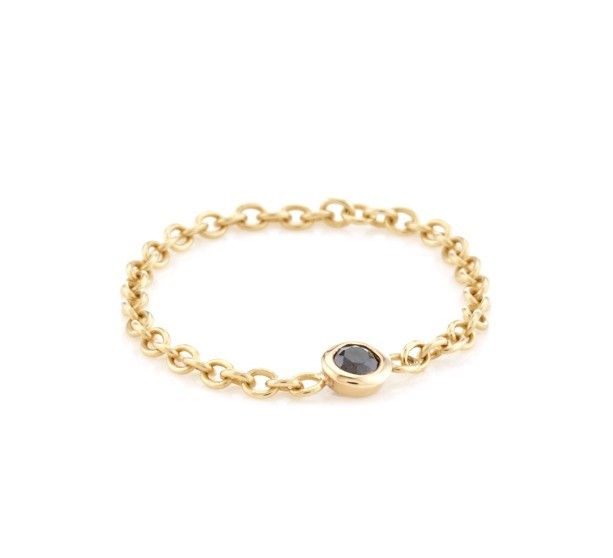 Ukuran Batu 3mm Populer Dilapis Emas 925 Perak Bezel Setting Hitam CZ Rantai Cincin Manfaat