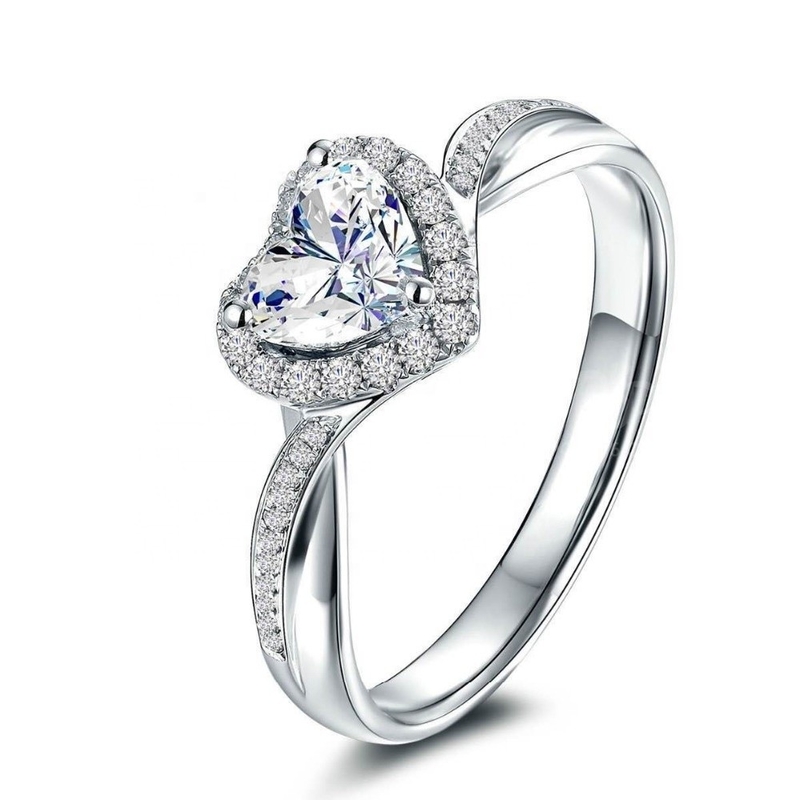 Jantung Ringan Ringan 925 Perhiasan Perak Sterling untuk Wanita Aksesoris Mode
