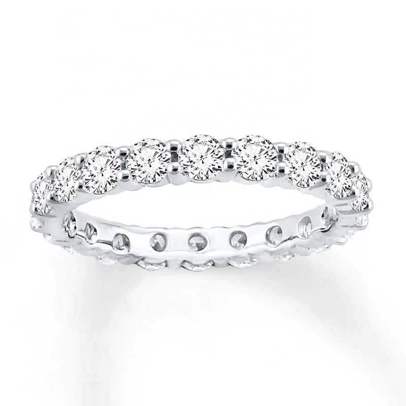 925 Sterling Perak CZ Simulasi Sapphire Ring Set Stackable dengan Ukuran Disesuaikan
