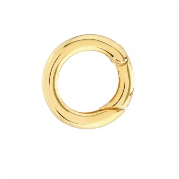 14K Plated Gold Round Charm Enhancer Connector Necklace Jewelry Type Pendants Or Charms Penggunaan