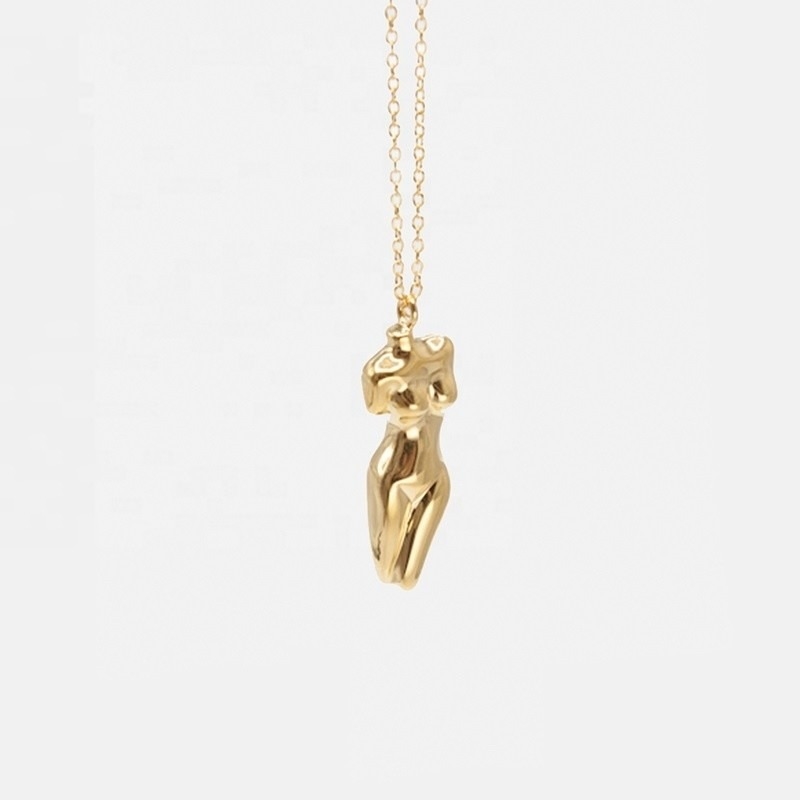 925 Sterling Silver Venus Wanita Body Pendant Kalung Disesuaikan Untuk Pakaian Anda