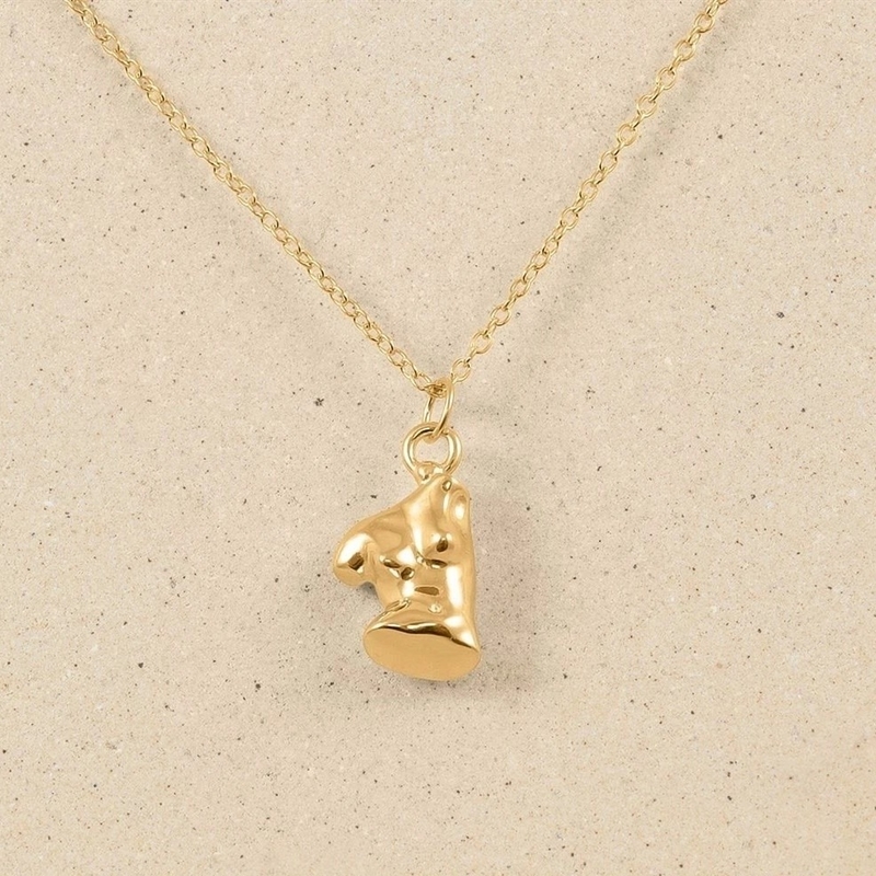 Venus Womanhood 18K emas dilapisi 925 Sterling Perak diisi kalung liontin untuk pesta