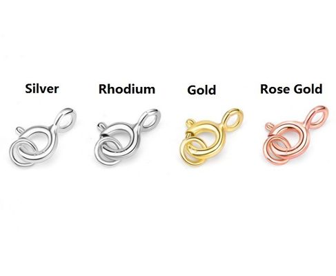 Disesuaikan 925 Silver Lobster Clap Spring Charms Kuningan Lobster Clap