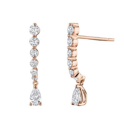 925 Sterling Silver White Pear Drop Cubic Zircon Earrings untuk kebutuhan pelanggan