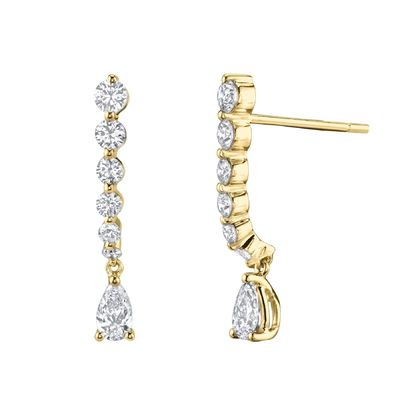 925 Sterling Silver White Pear Drop Cubic Zircon Earrings untuk kebutuhan pelanggan