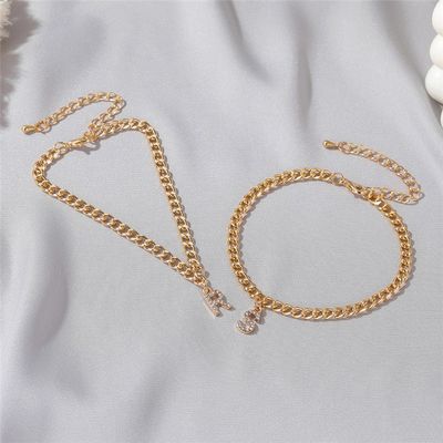 Pakaian 18K Plated Fashion Brass Cuban Link Chain Tennis Bracelet untuk Wanita