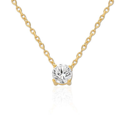 ODM 8mm Sterling Silver Rantai Jelas CZ 18k Gold Plated Rantai