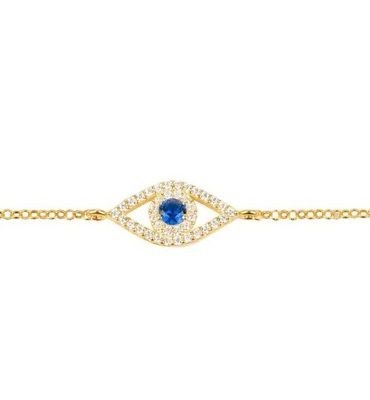 Rose Gold Thin Silver Chain Bracelet Putih Biru CZ Mata 925 Sterling Perak